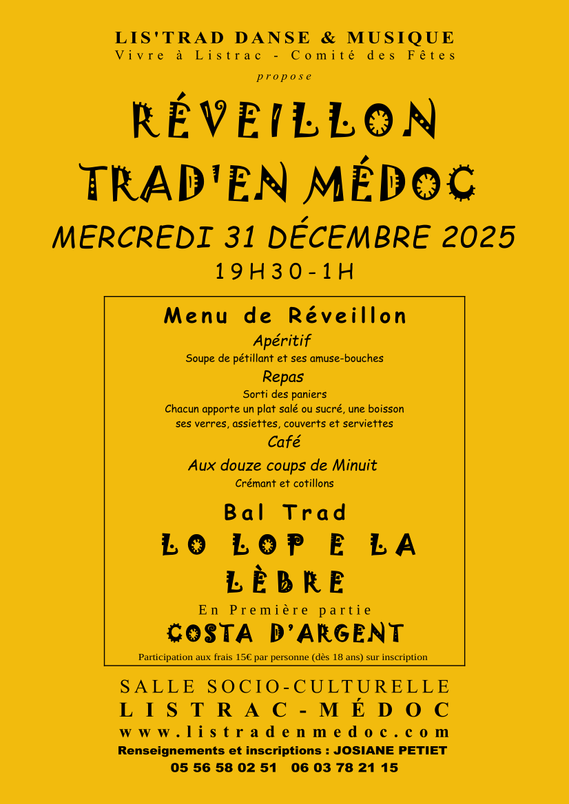 Réveillon Trad en Médoc